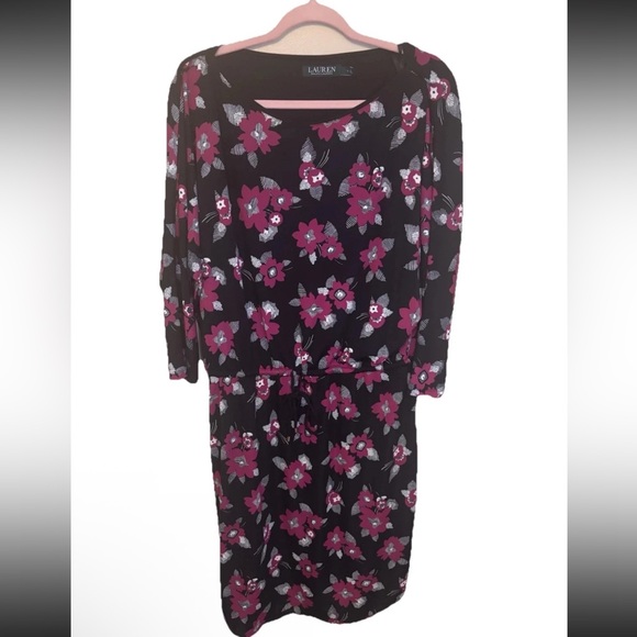 Ralph Lauren Dresses & Skirts - Lauren Ralph Lauren, Midi Dress, Extra Comfort, Size L, Floral Feminine